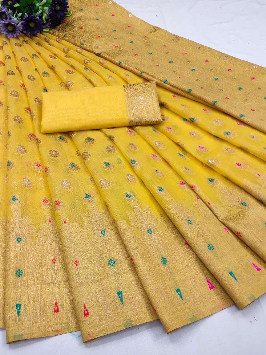 Kajal Meena Butti Banarasi Cotton Silk Catalog 